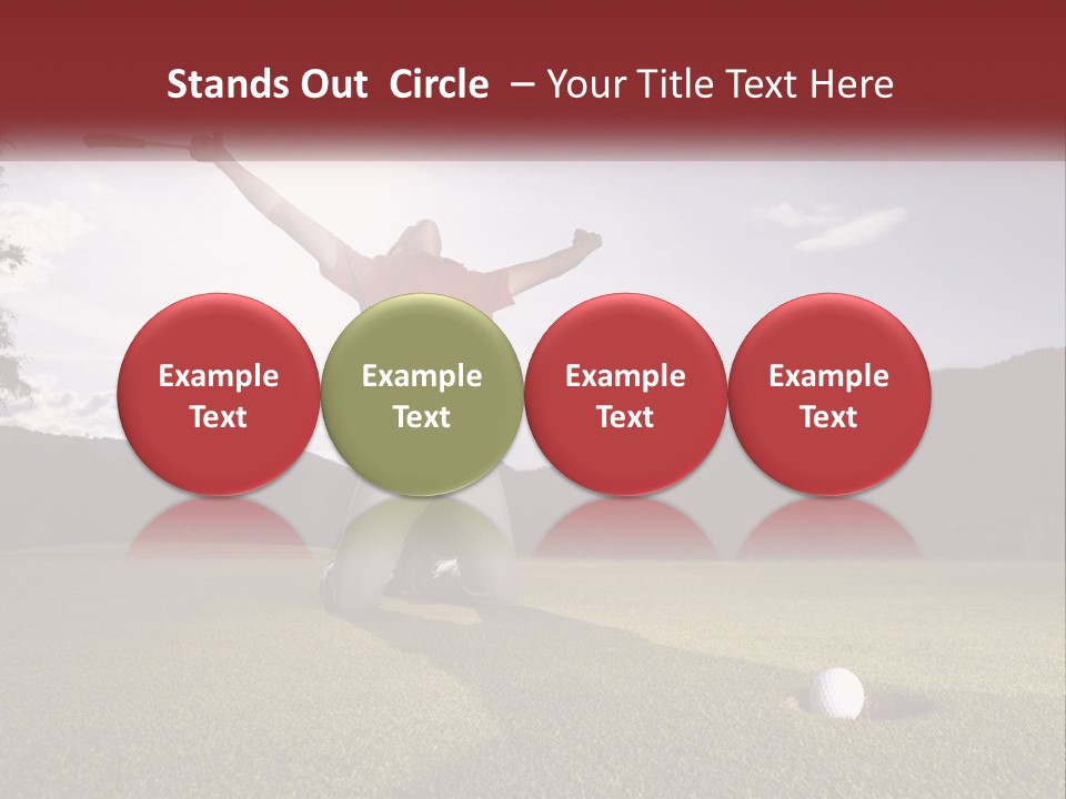 Human Hand Blue Sky Grass PowerPoint Template