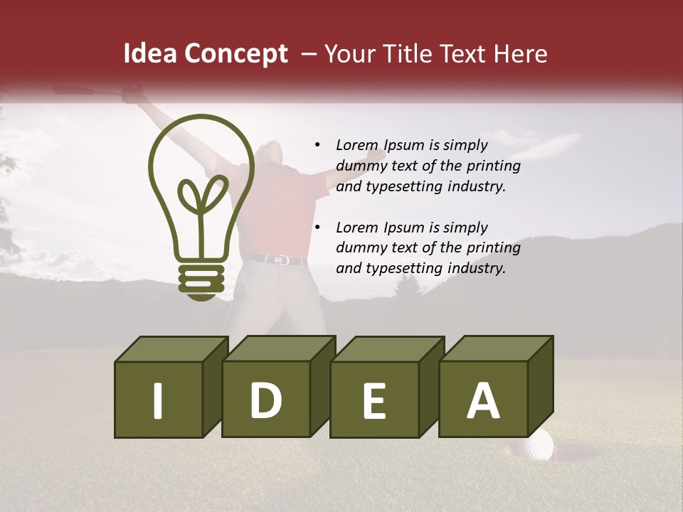 Human Hand Blue Sky Grass PowerPoint Template