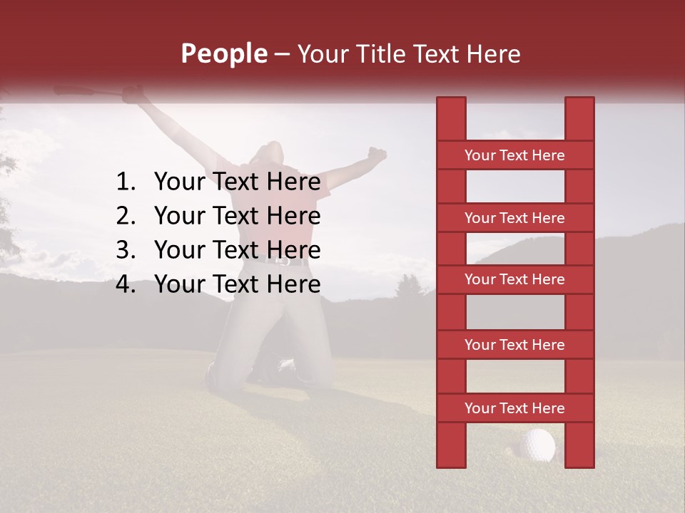 Human Hand Blue Sky Grass PowerPoint Template
