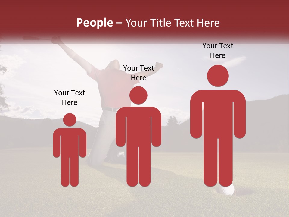 Human Hand Blue Sky Grass PowerPoint Template