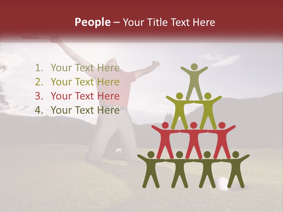 Human Hand Blue Sky Grass PowerPoint Template