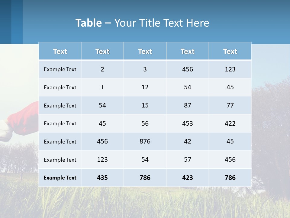 Nature Purchase Blue Sky PowerPoint Template