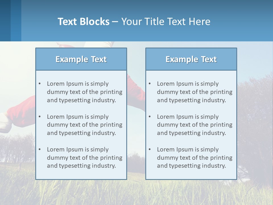 Nature Purchase Blue Sky PowerPoint Template