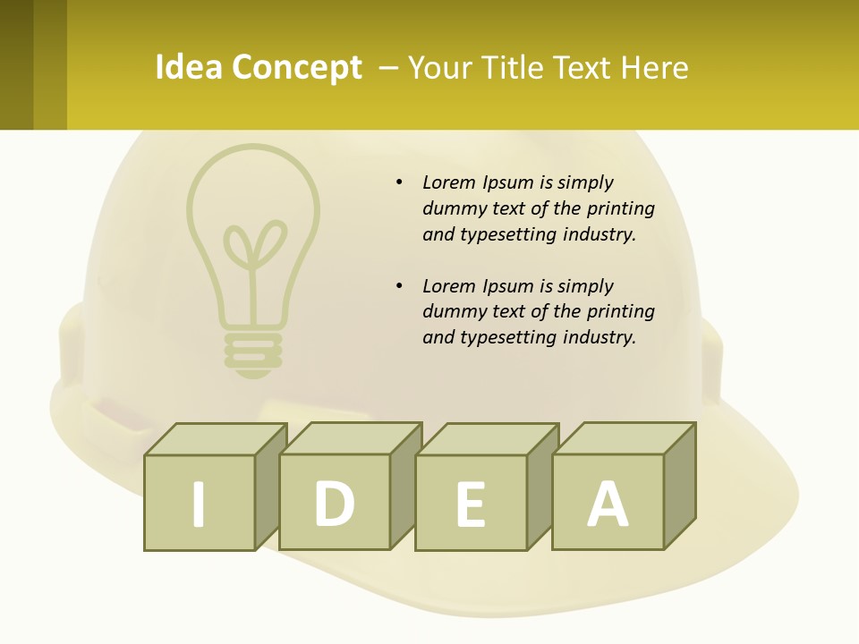 Business Green Construct PowerPoint Template