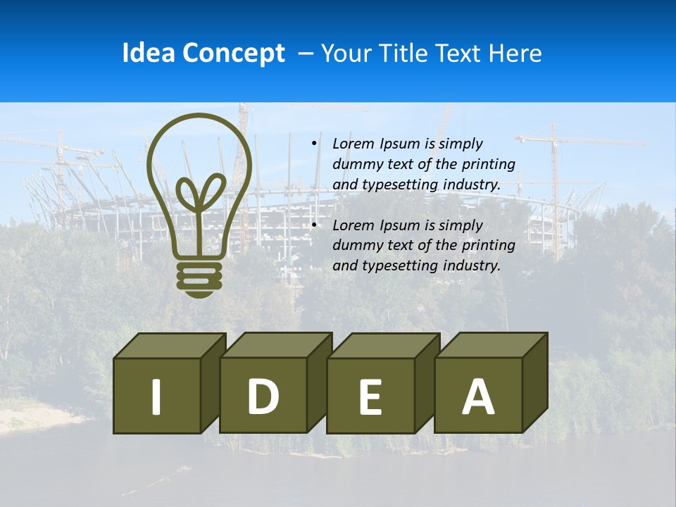 Estate Construct Hand PowerPoint Template