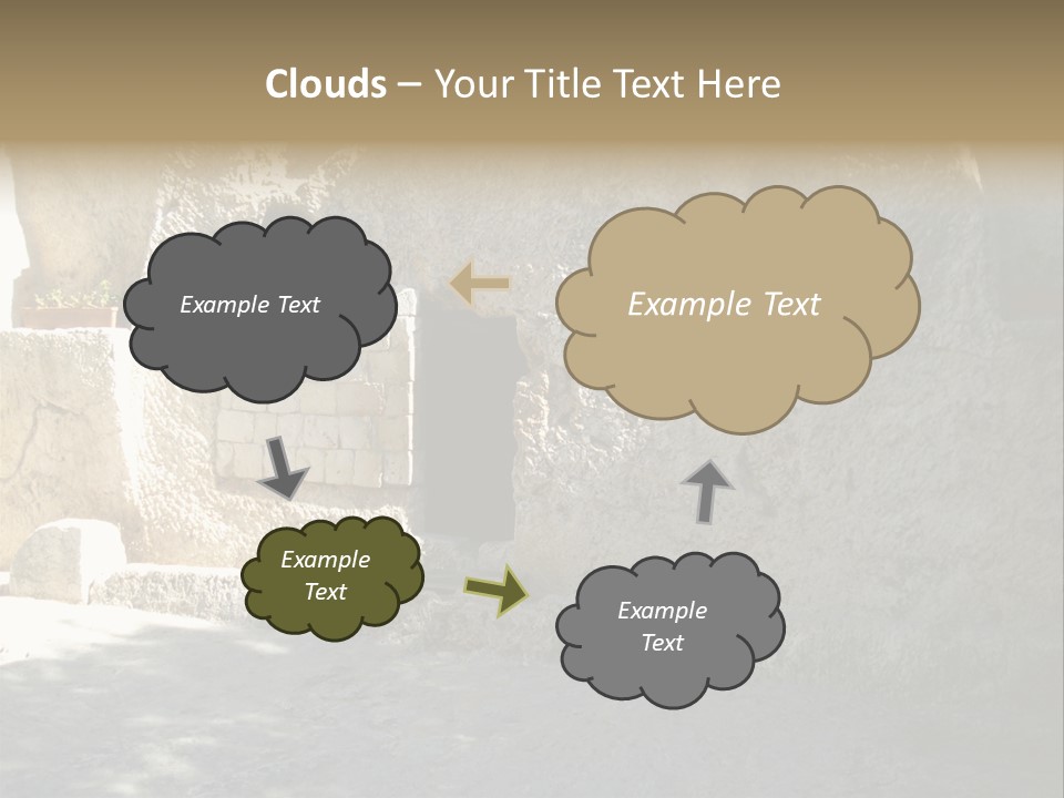 Human Hand Cloud Park PowerPoint Template