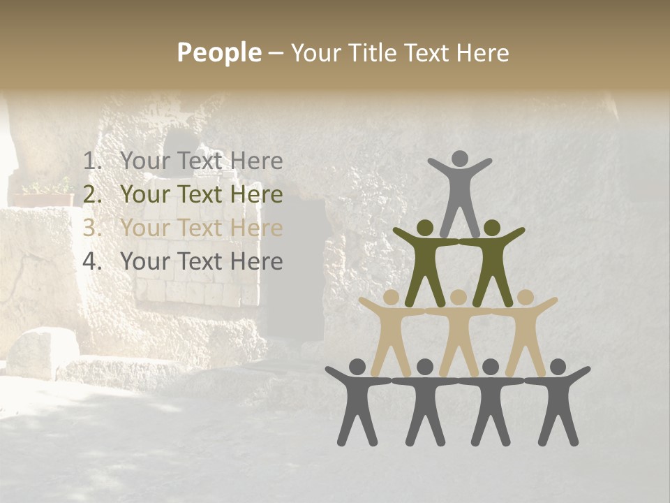 Human Hand Cloud Park PowerPoint Template