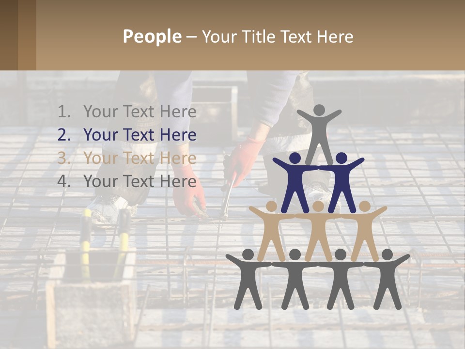 Human Hand Lawn Park PowerPoint Template