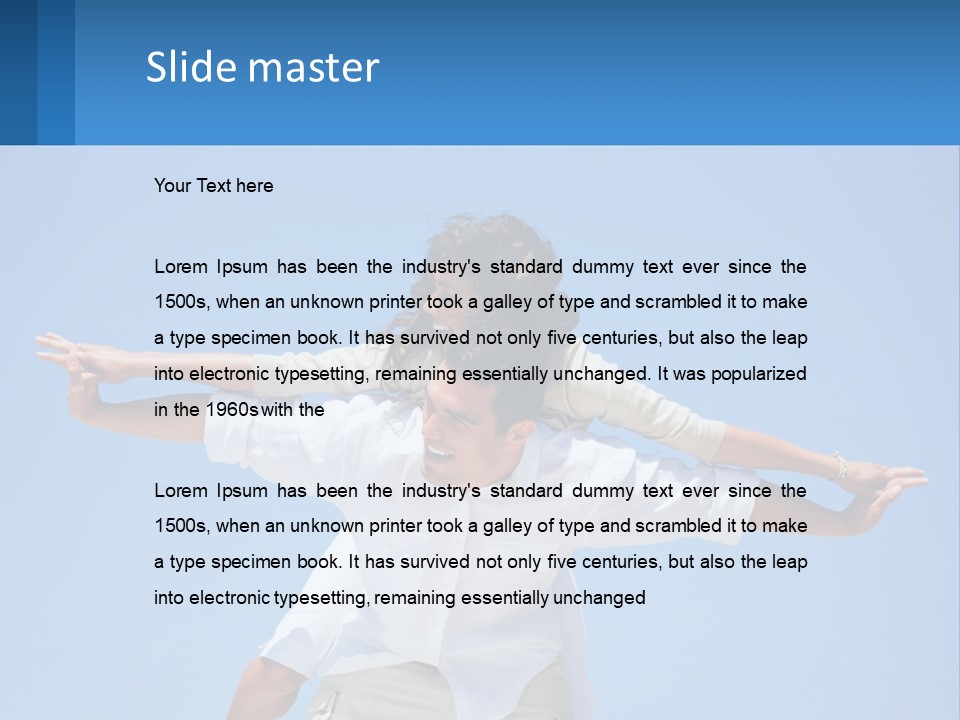 Nature Grass Blue Sky PowerPoint Template