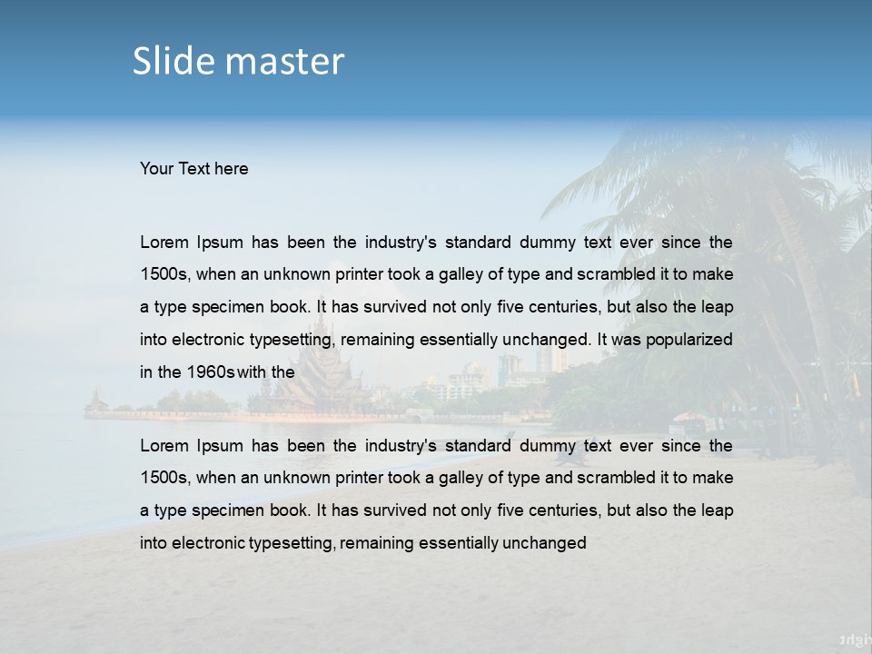 Nature Blue Sky Property PowerPoint Template