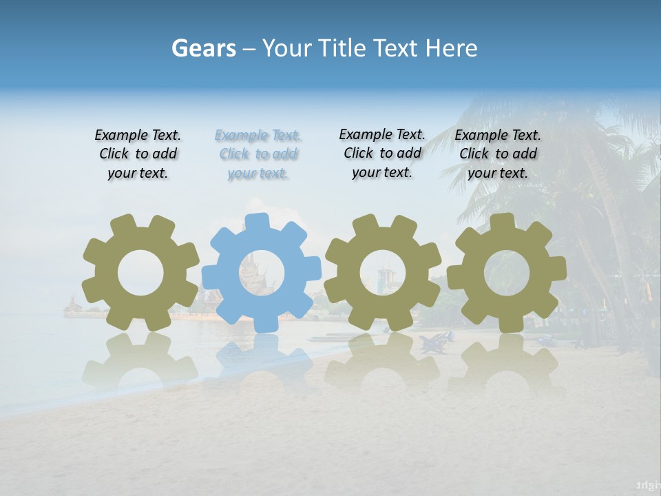 Nature Blue Sky Property PowerPoint Template