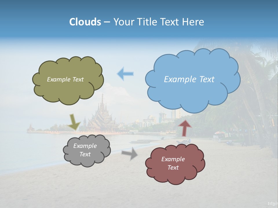 Nature Blue Sky Property PowerPoint Template