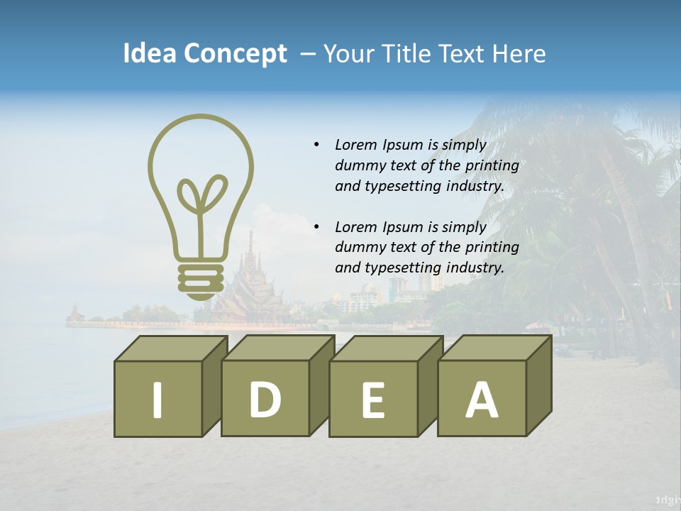 Nature Blue Sky Property PowerPoint Template