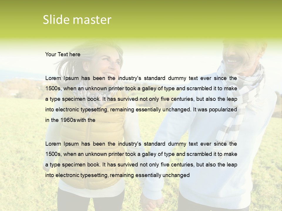 Model Hand Rent PowerPoint Template