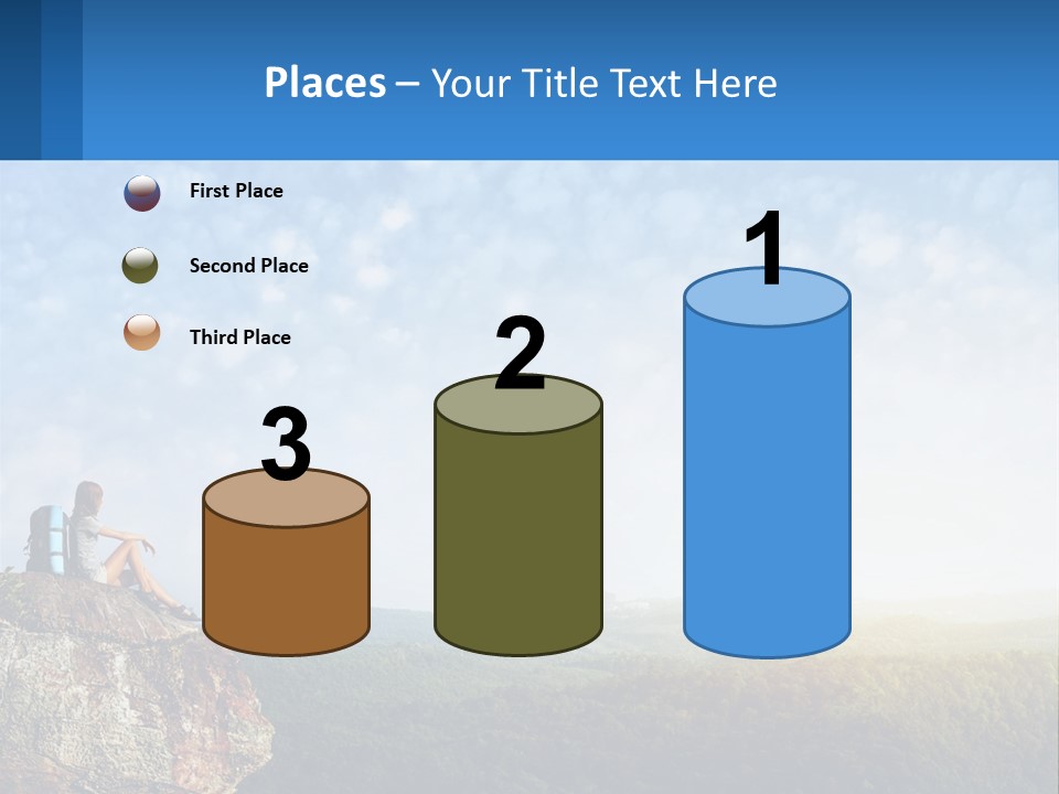 Green Holding Blue Sky PowerPoint Template