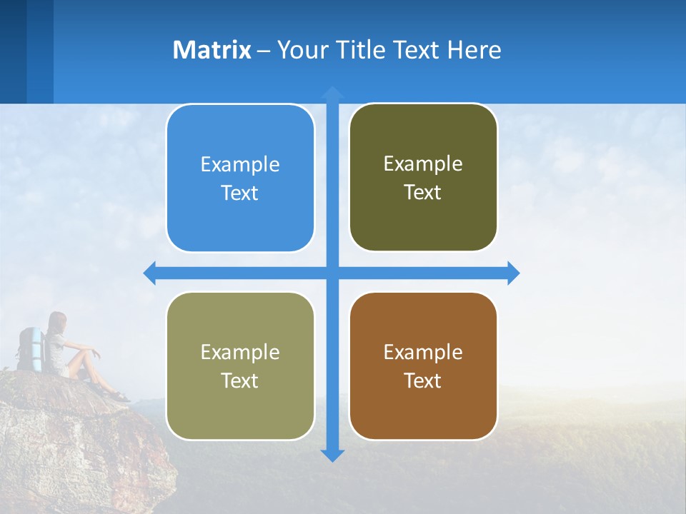 Green Holding Blue Sky PowerPoint Template