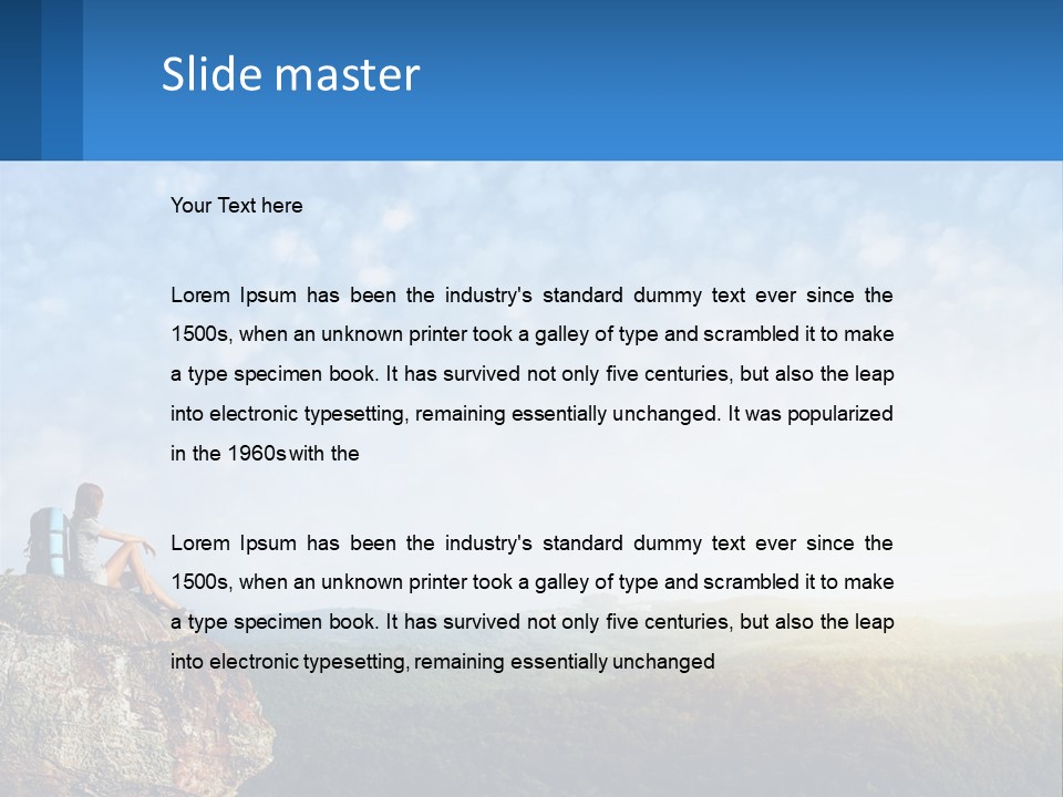 Green Holding Blue Sky PowerPoint Template