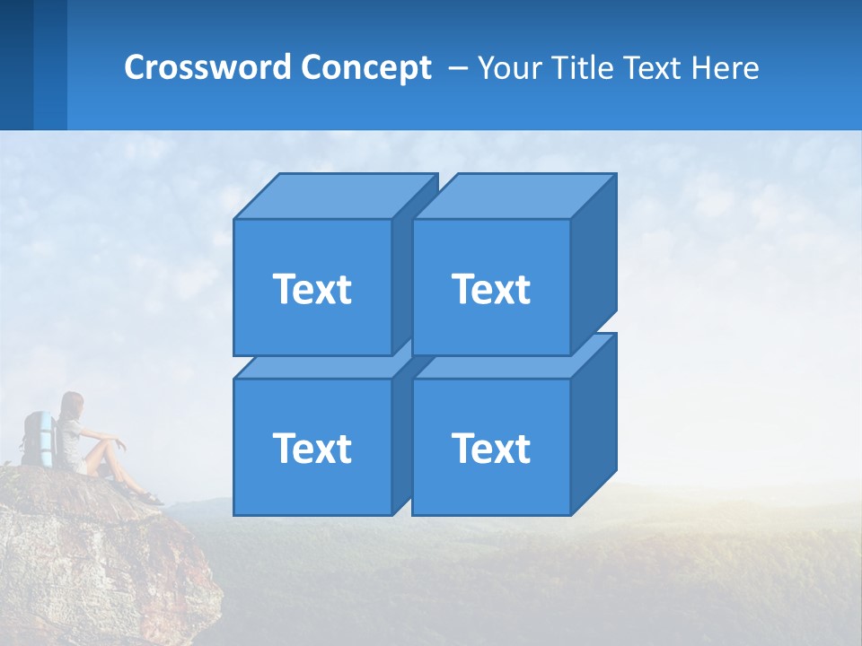 Green Holding Blue Sky PowerPoint Template
