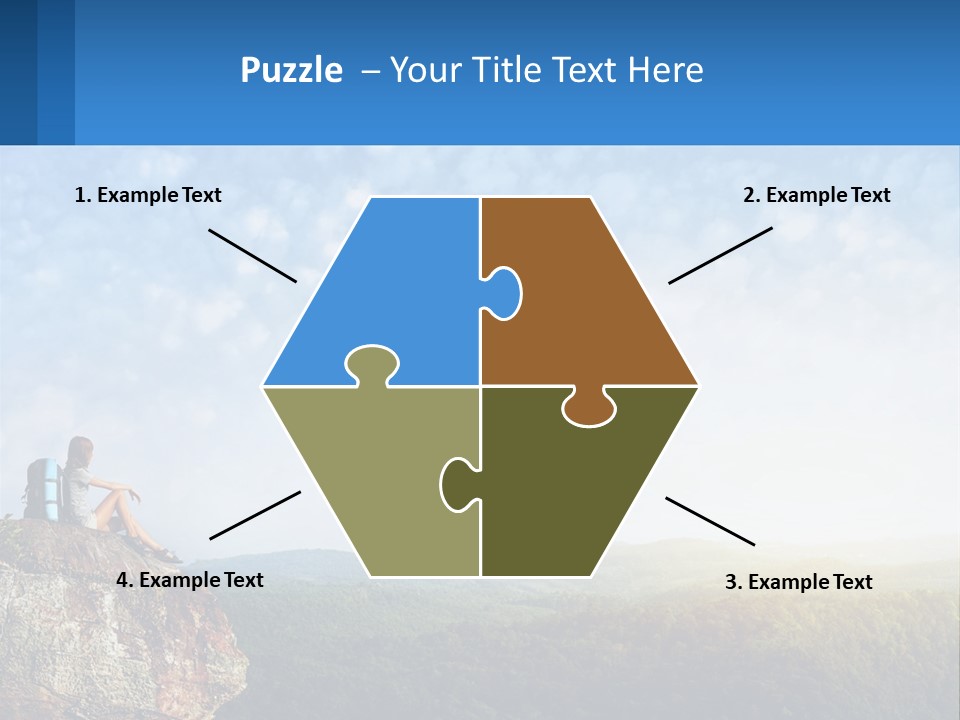 Green Holding Blue Sky PowerPoint Template