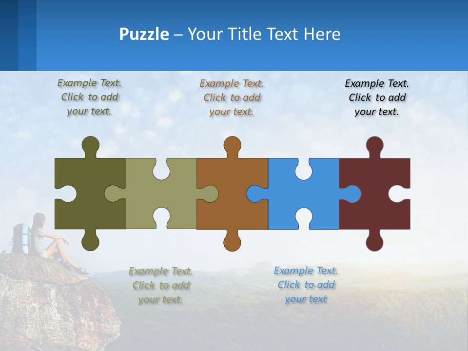 Green Holding Blue Sky PowerPoint Template