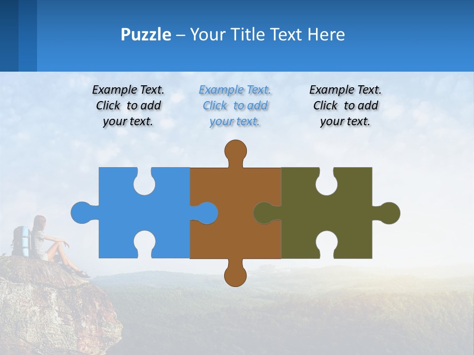 Green Holding Blue Sky PowerPoint Template