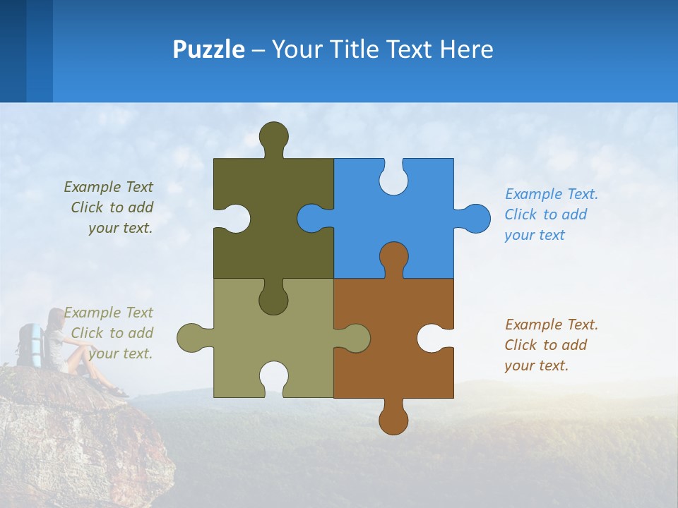 Green Holding Blue Sky PowerPoint Template