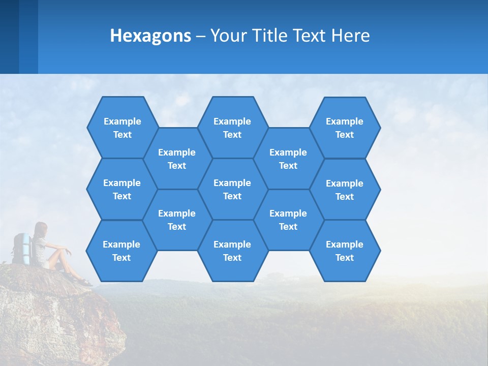 Green Holding Blue Sky PowerPoint Template