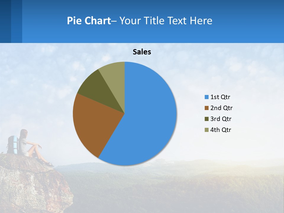 Green Holding Blue Sky PowerPoint Template