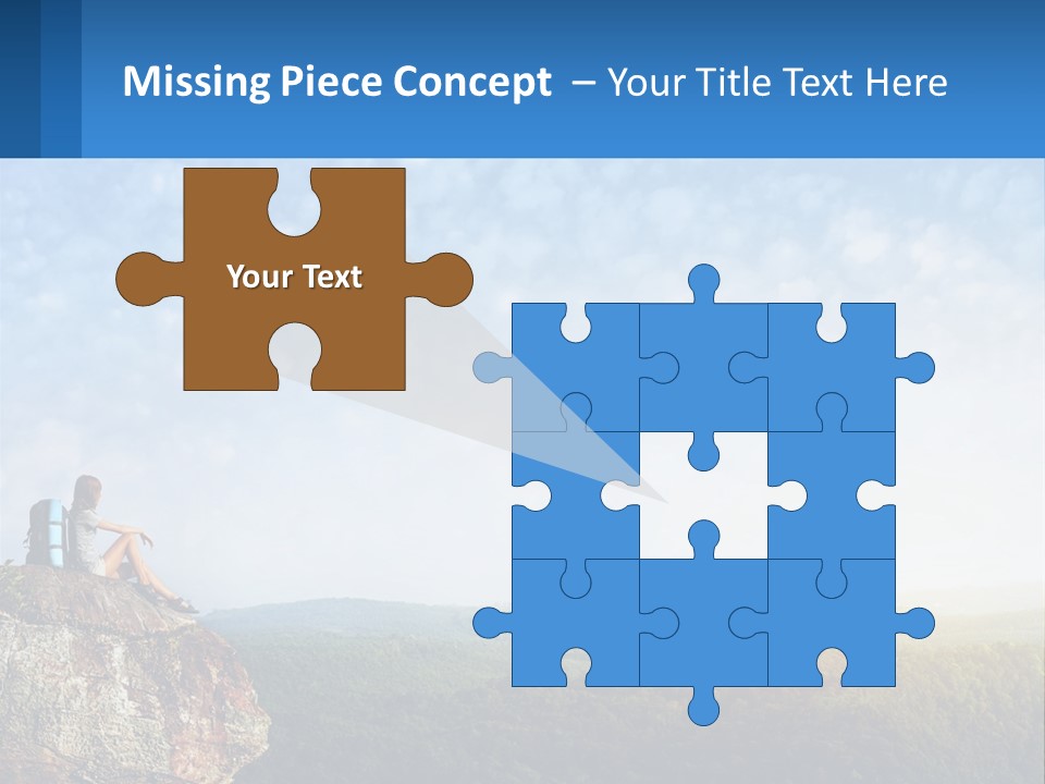 Green Holding Blue Sky PowerPoint Template