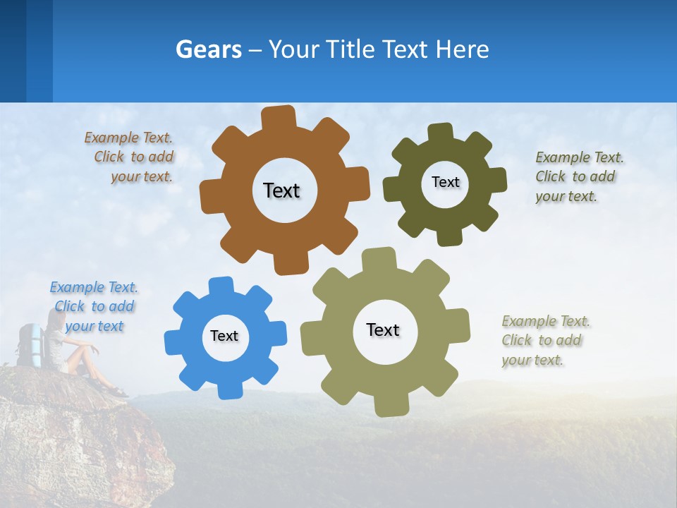 Green Holding Blue Sky PowerPoint Template