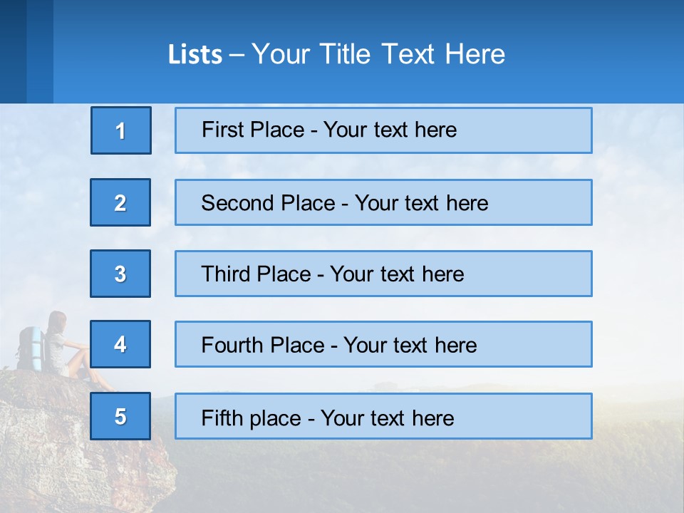 Green Holding Blue Sky PowerPoint Template