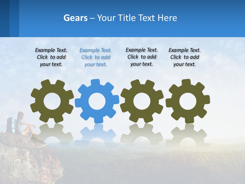 Green Holding Blue Sky PowerPoint Template