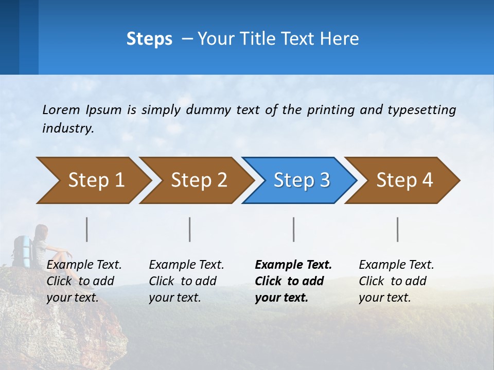 Green Holding Blue Sky PowerPoint Template
