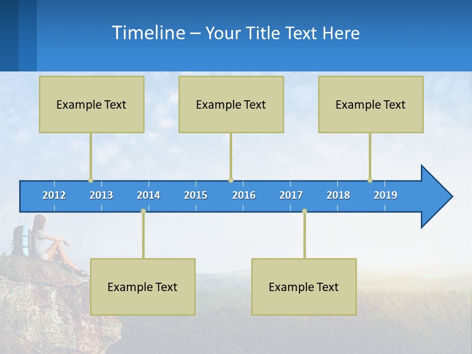 Green Holding Blue Sky PowerPoint Template