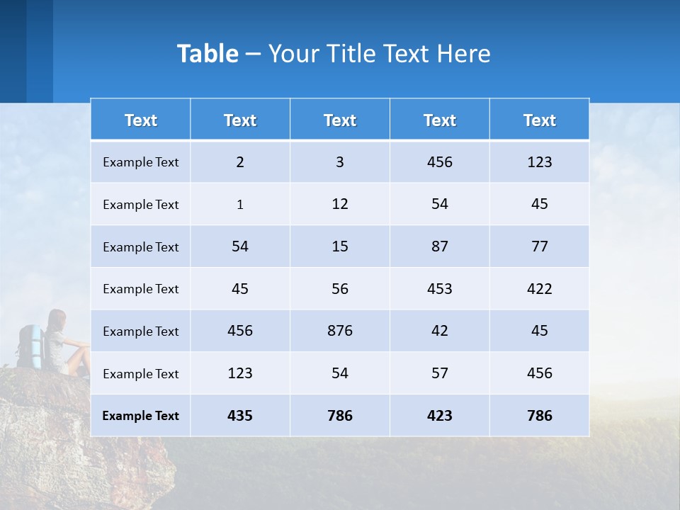 Green Holding Blue Sky PowerPoint Template
