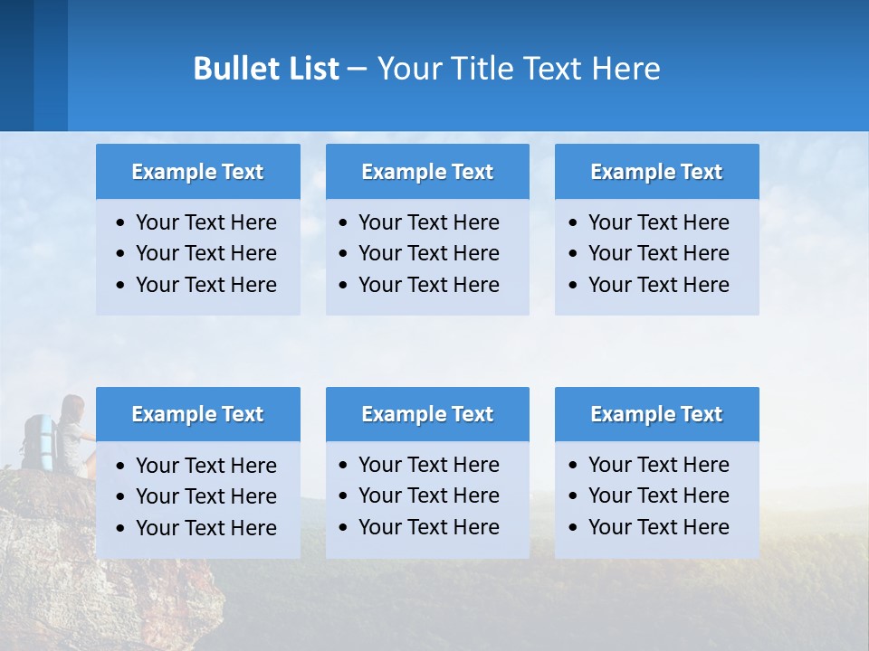 Green Holding Blue Sky PowerPoint Template