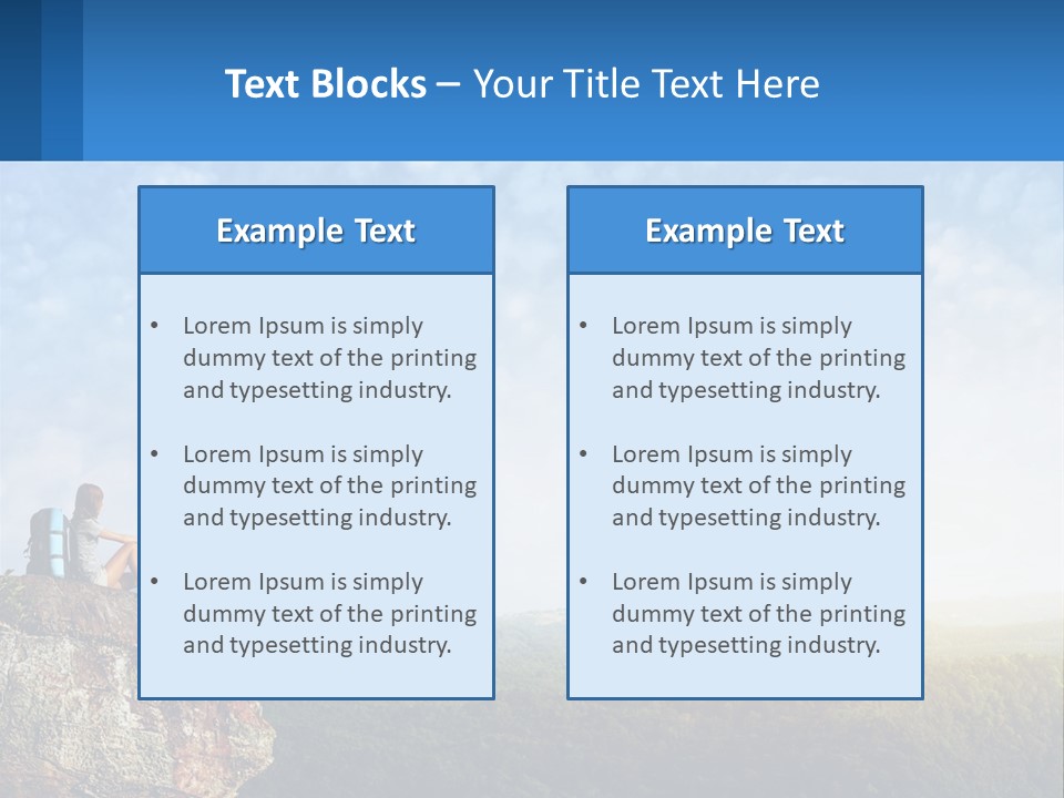 Green Holding Blue Sky PowerPoint Template