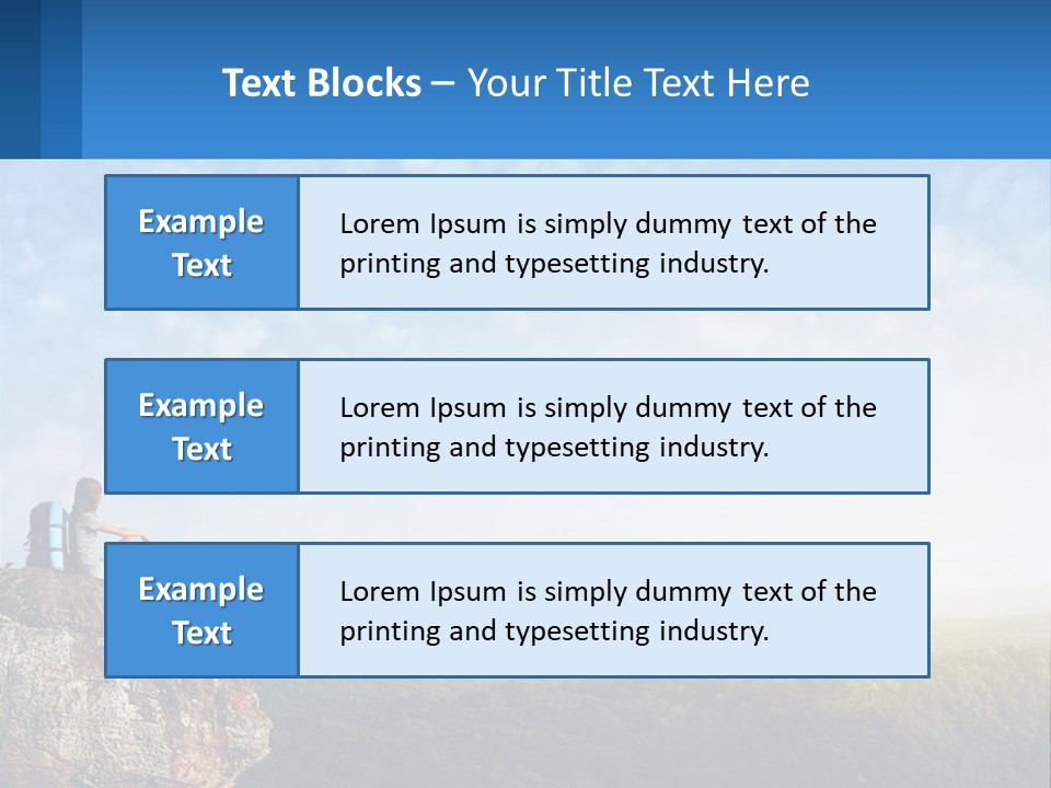 Green Holding Blue Sky PowerPoint Template