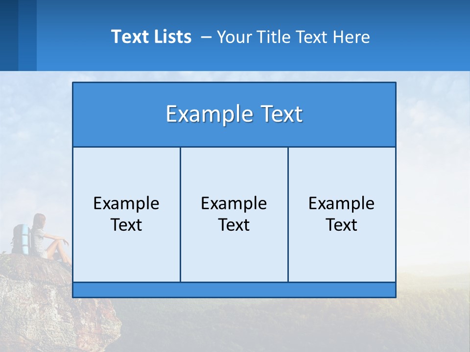Green Holding Blue Sky PowerPoint Template