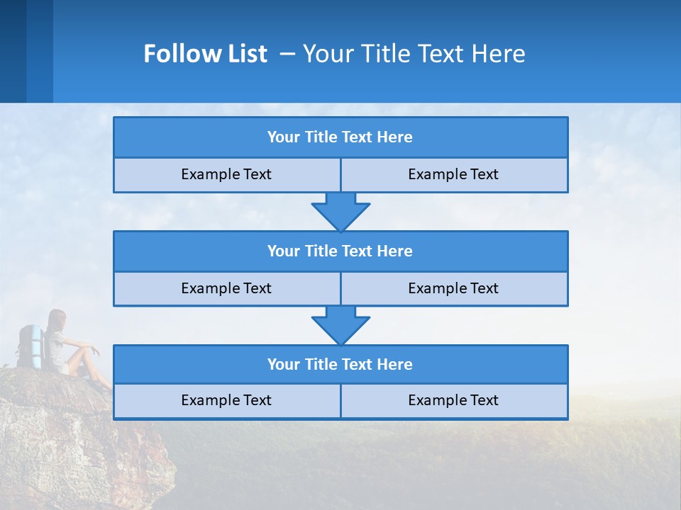 Green Holding Blue Sky PowerPoint Template