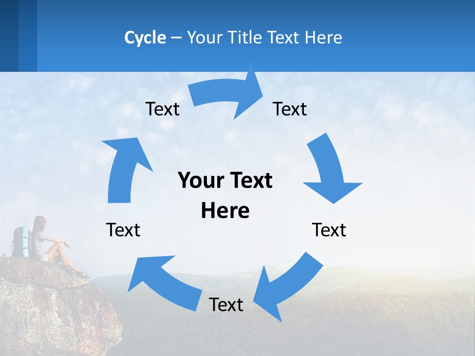 Green Holding Blue Sky PowerPoint Template
