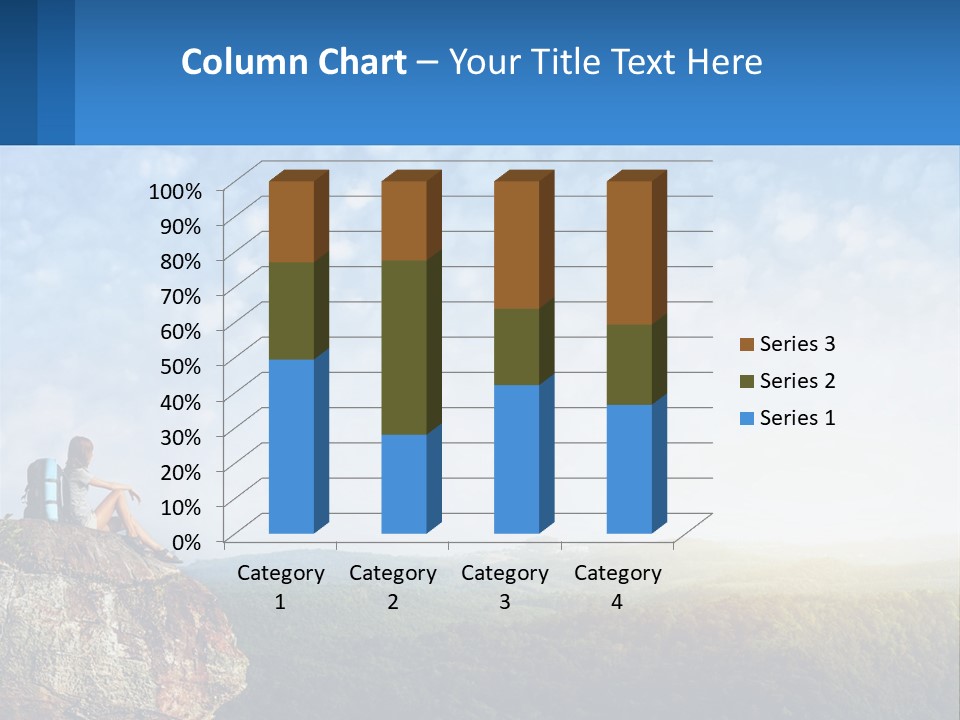Green Holding Blue Sky PowerPoint Template