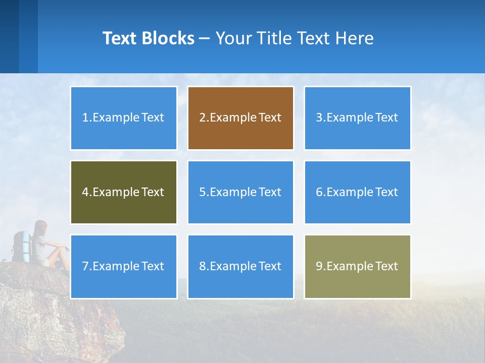 Green Holding Blue Sky PowerPoint Template