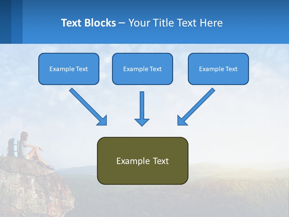 Green Holding Blue Sky PowerPoint Template