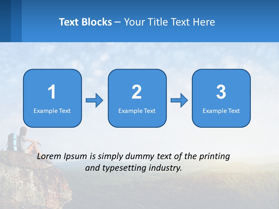 Green Holding Blue Sky PowerPoint Template