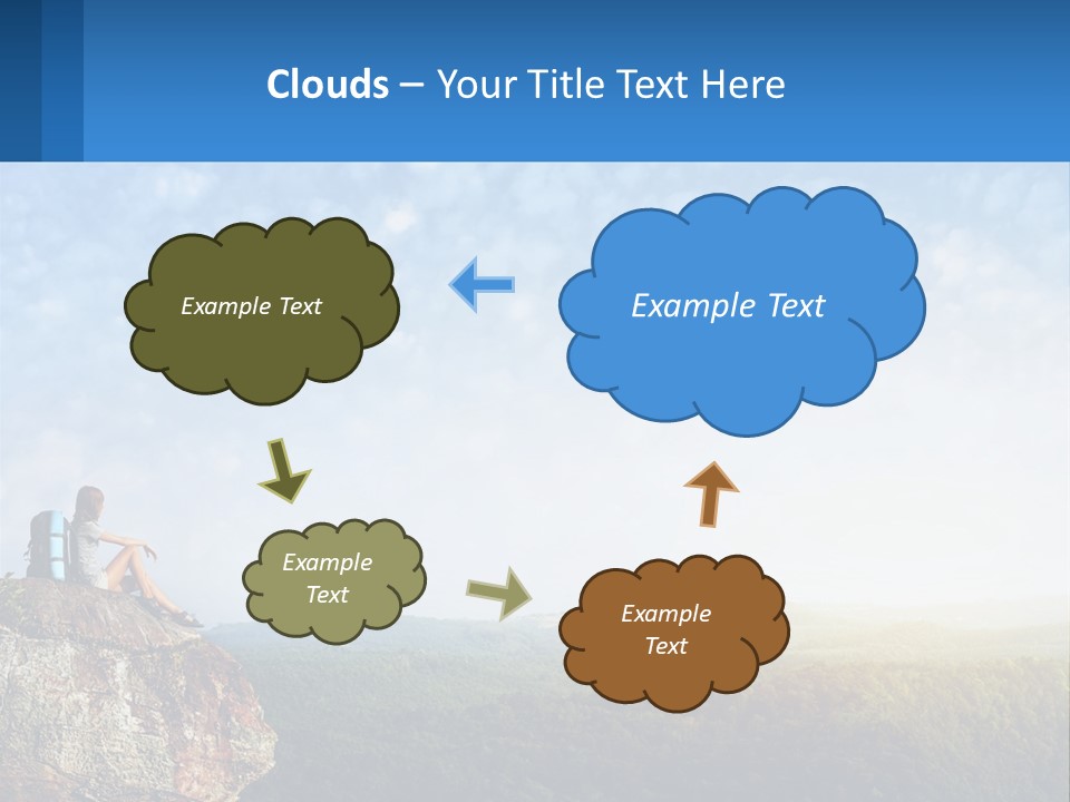 Green Holding Blue Sky PowerPoint Template