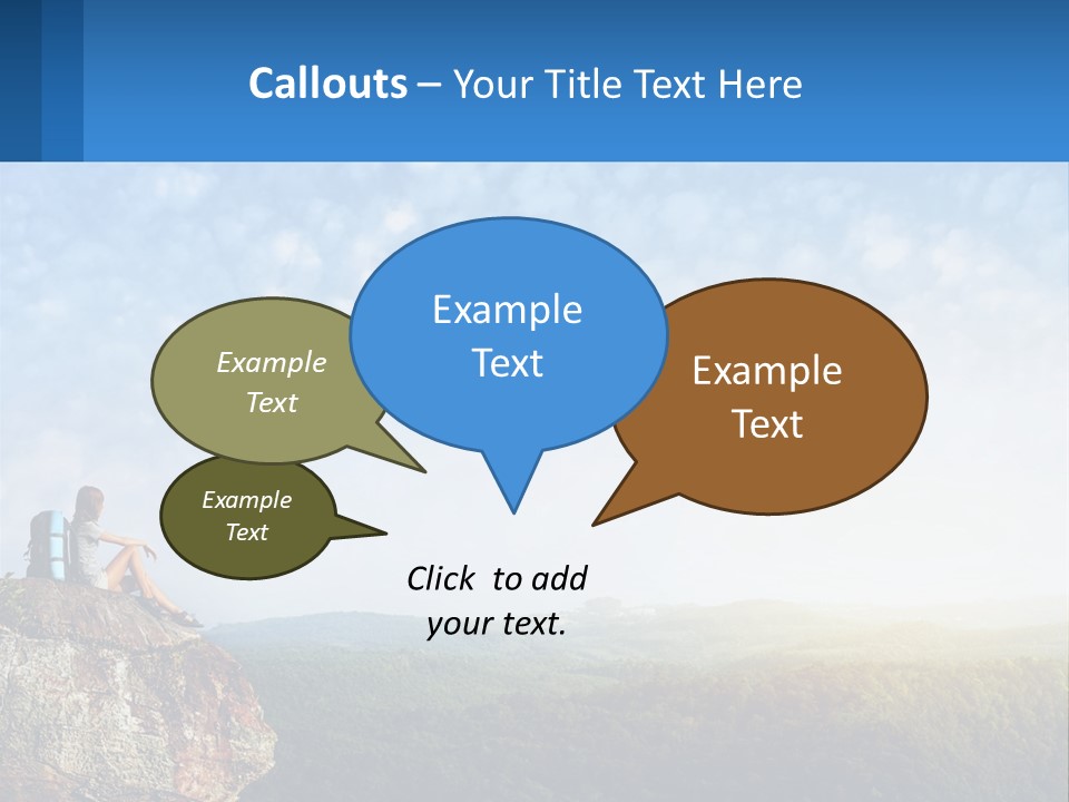 Green Holding Blue Sky PowerPoint Template