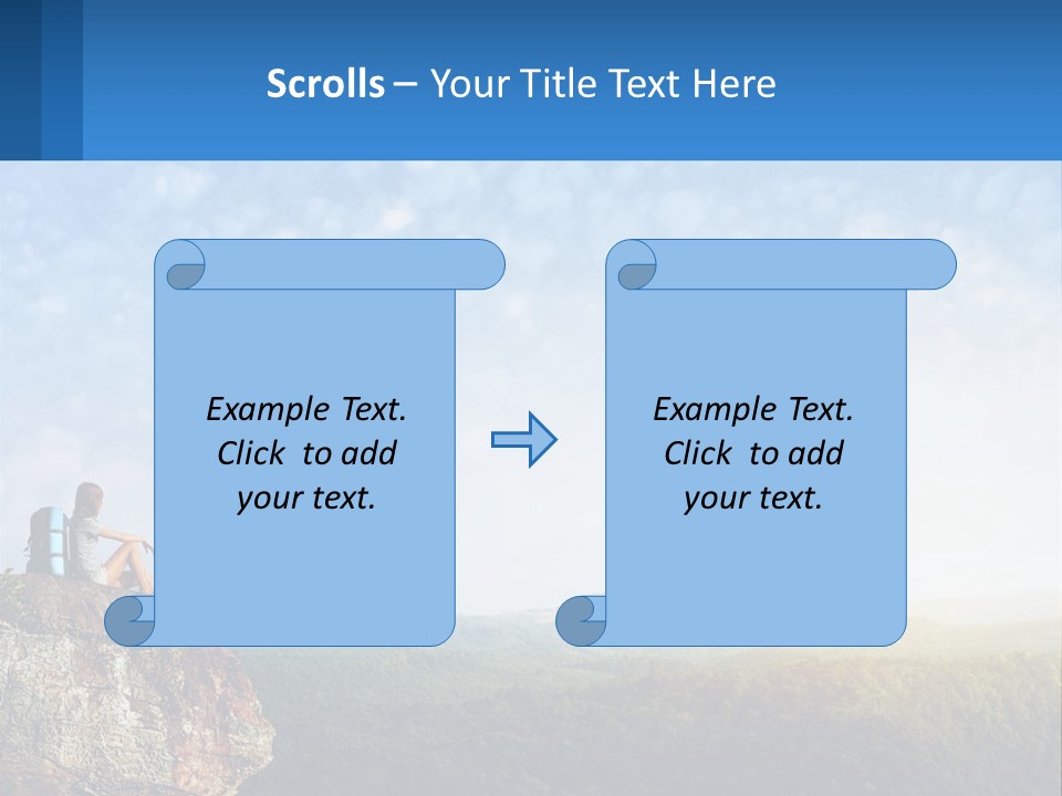 Green Holding Blue Sky PowerPoint Template