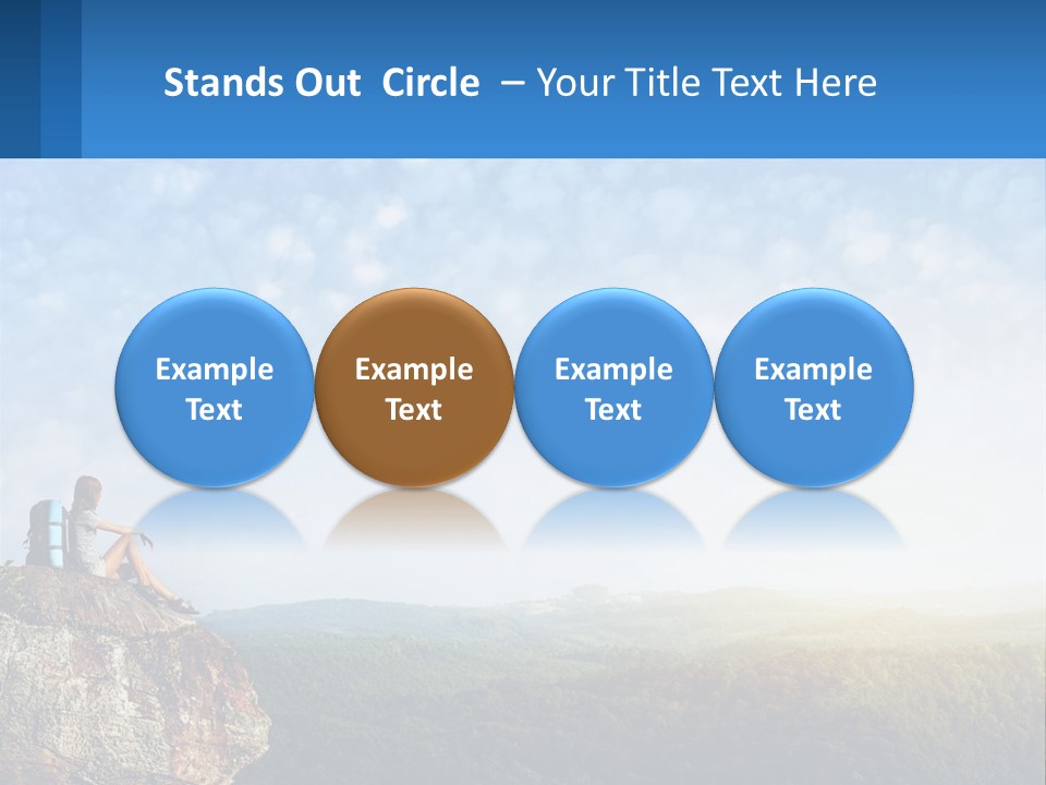 Green Holding Blue Sky PowerPoint Template