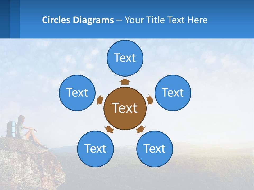 Green Holding Blue Sky PowerPoint Template